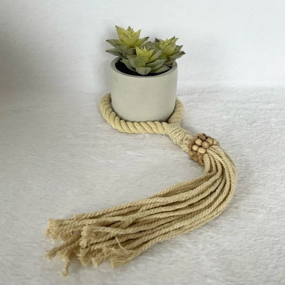 Decorative Braided Loop Hanger Rope Home Decor Plant Pot Accessory